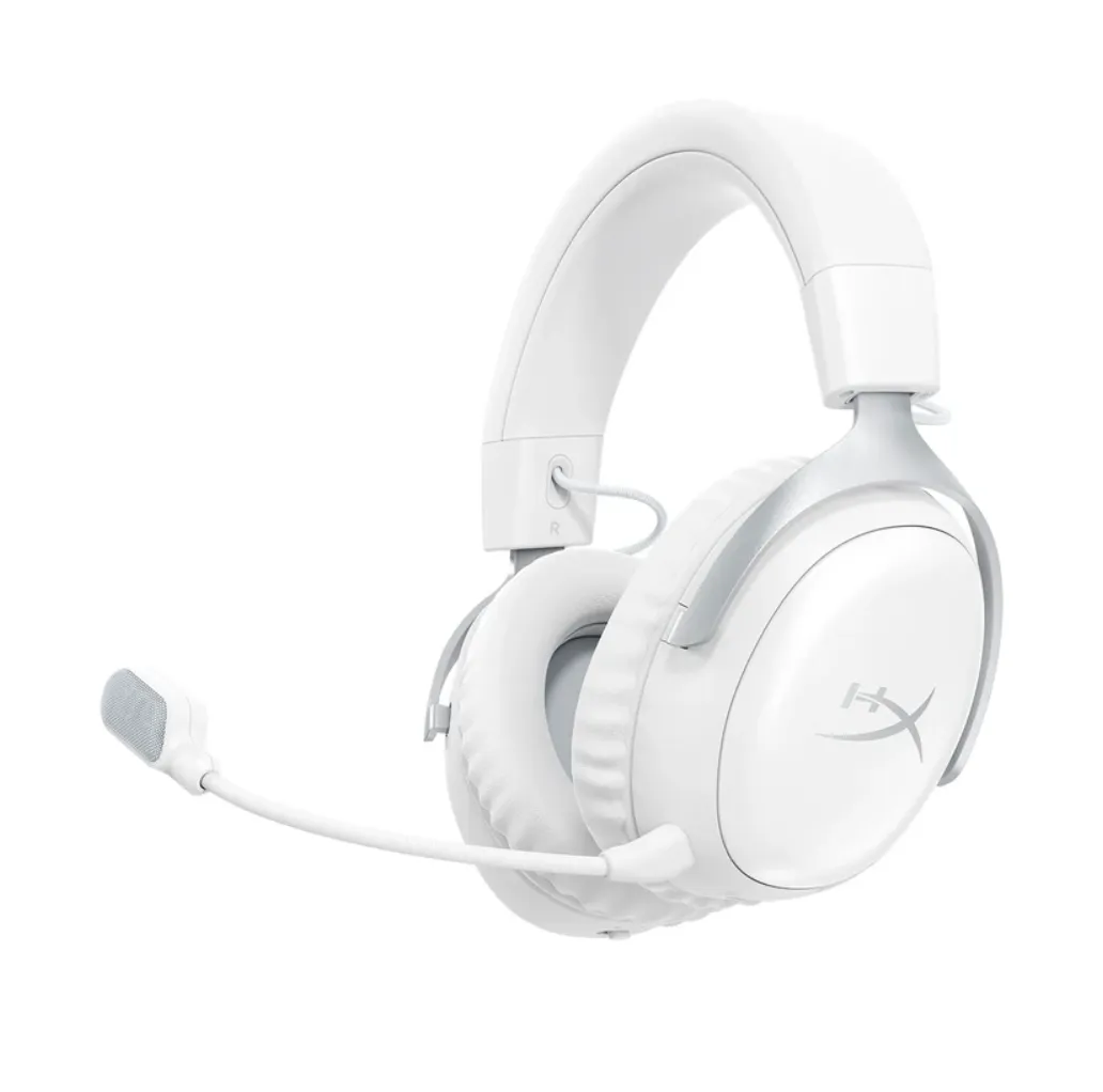 HyperX Cloud III S Wireless 白 Gaming Headset (2.4GHz Wireless, Bluetooth , 53mm Driver, Up to 120-Hour, AX6G1AA)
