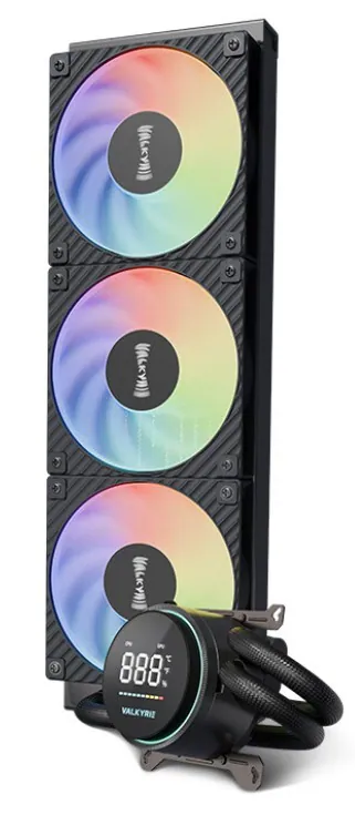 VALKYRIE GLA-360 Black (黑色) 360mm AIO Liquid Cooler (Digital Display, 3yr warranty)
