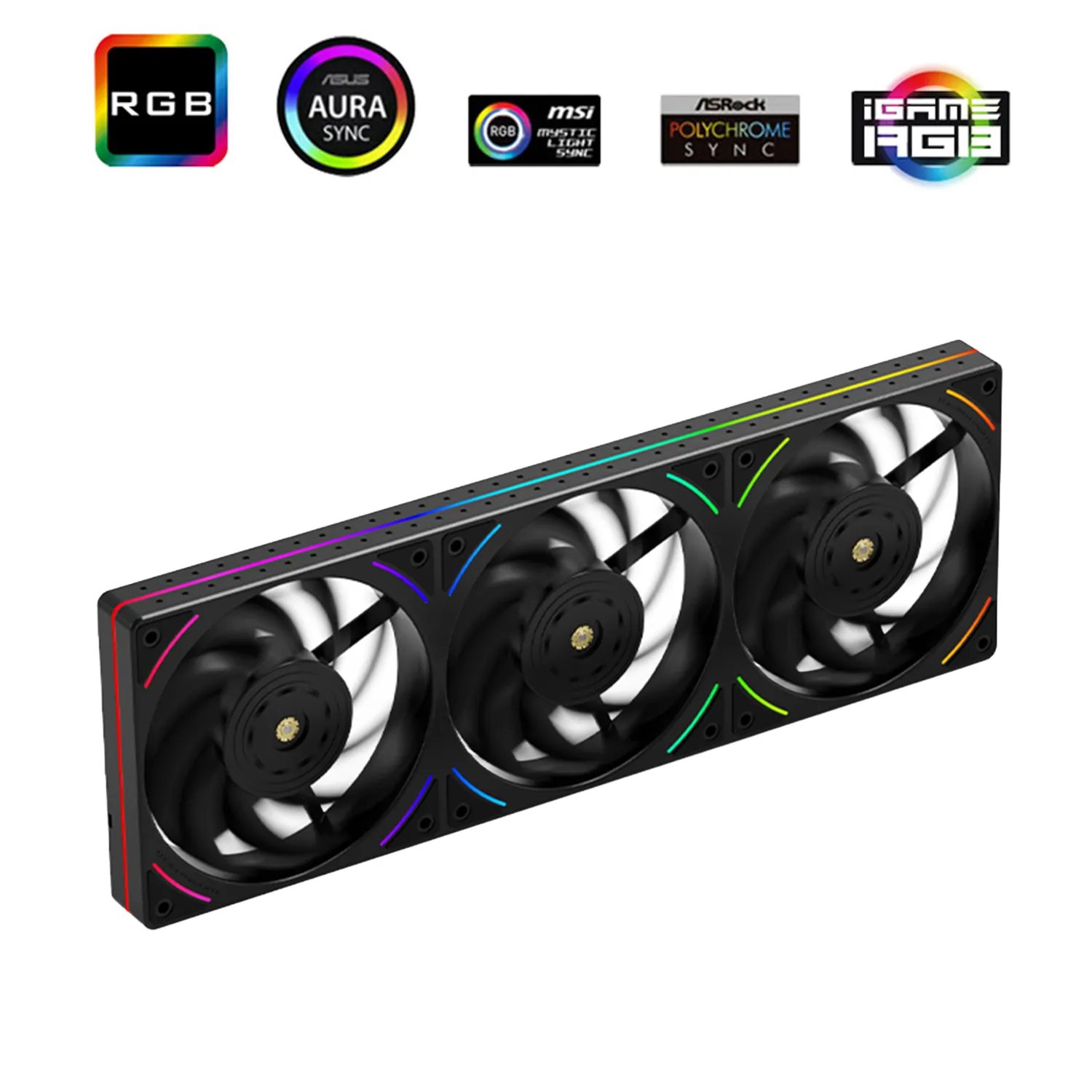 Thermalright利民 TL-UB36 12cm ARGB Fan Triple Pack 黑色 (12cm Fan x 3pcs)