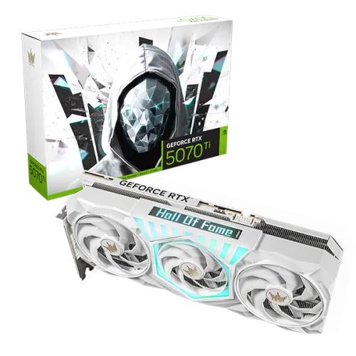 GALAX GeForce RTX5070Ti HOF Gaming White Edition 16GB GDDR7 (57IZN6MDDPWT, GA-DCN-RTX5070TI-HOF-GAMING-WH)