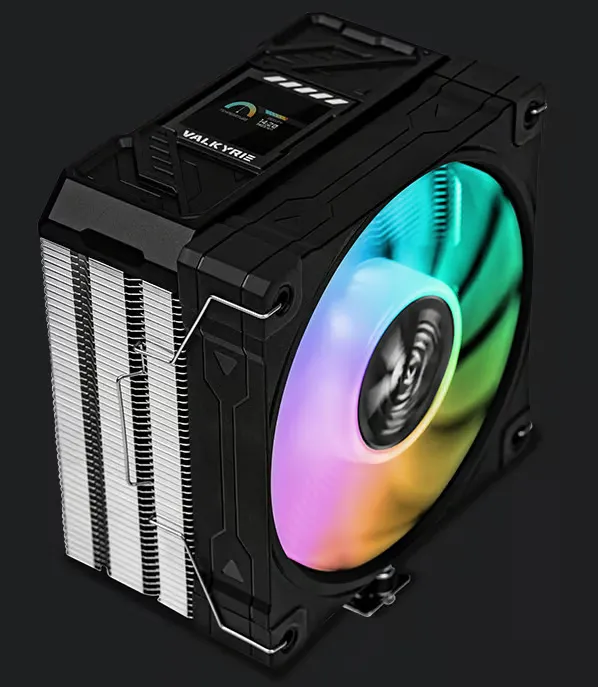 Valkyrie VK AL125 黑色 CPU Cooler ( 4支高性能散熱管, 1.54吋 IPS 屏幕，可以顯示時間、CPU 溫度等系統資訊)