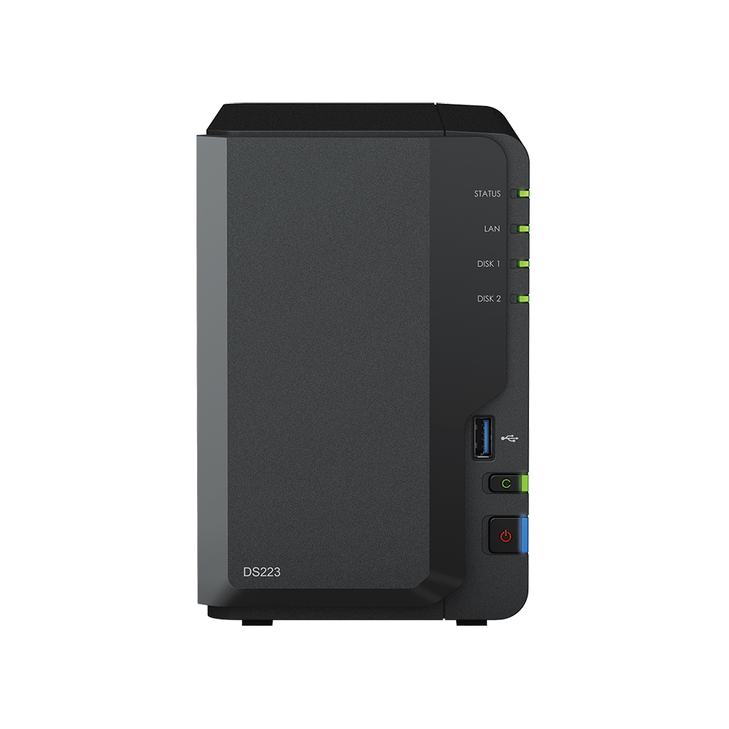 Synology DiskStation DS223 漢科行貨 2Bay NAS (Realtek RTD1619B 4-Core 1.7GHz, DDR4 2GB, GigaLan, 2 Years Warranty)