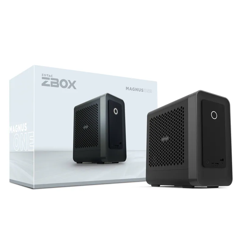 Zotac Magnus One 5070 R9 64G + 2T System Mini PC (AMD Ryzen 9850HX, 5070 12GB GDDR7, DDR5 64GB, 2TB SSD, WiFi7, BT5.4, 500W 80+ Platinum PS, Win11 Pro, PC-ZER957B)
