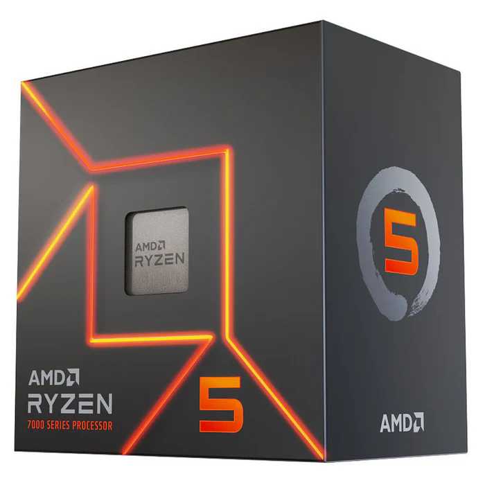 AMD Ryzen 5 7500F CPU (Box, AM5, 6Core/12Threads, 3.7/5.0GHz, 6MB L2, 32MB L3, TDP 65W,)