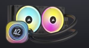 Corsair iCUE LINK H100i LCD 黑色 RGB 240 AIO Liquid CPU Cooler(CW-9061007-WW)