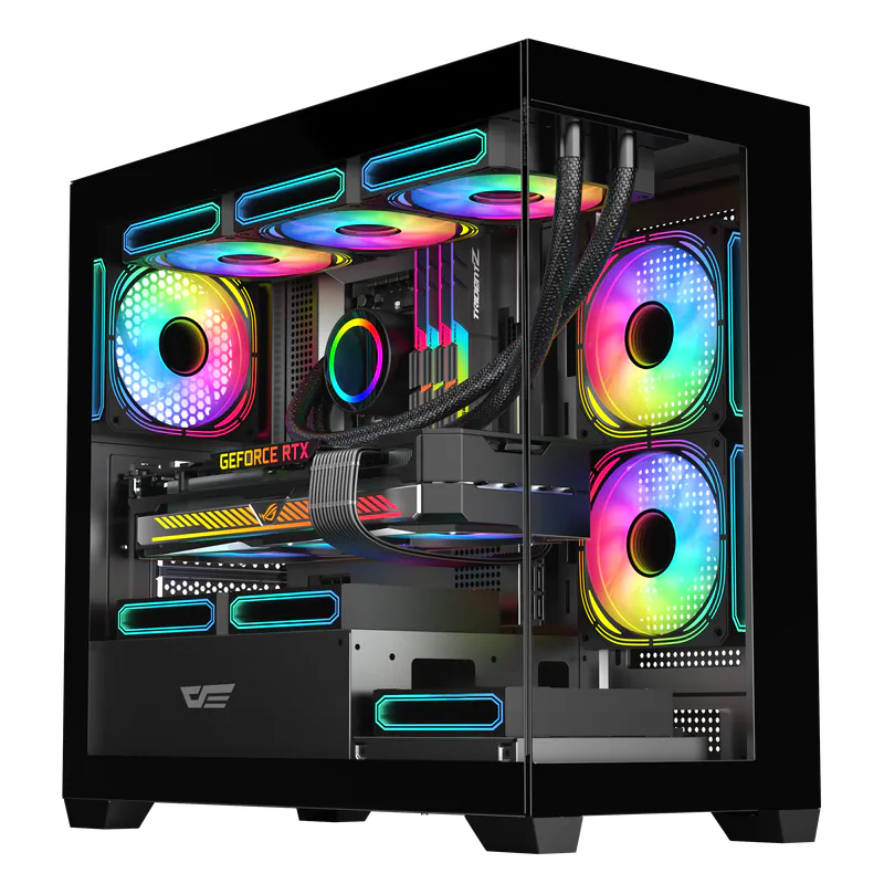Darkflash DS900M Micro-ATX Case 機箱 - Black 黑色