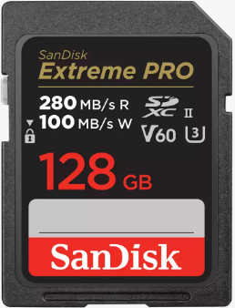 SanDisk 128G SDXC Extreme Pro (V60, UHS-II, 280MB/s Read, 100MB/s Write, SDSDXEP-128G)***請保留包裝, 以便日後保養