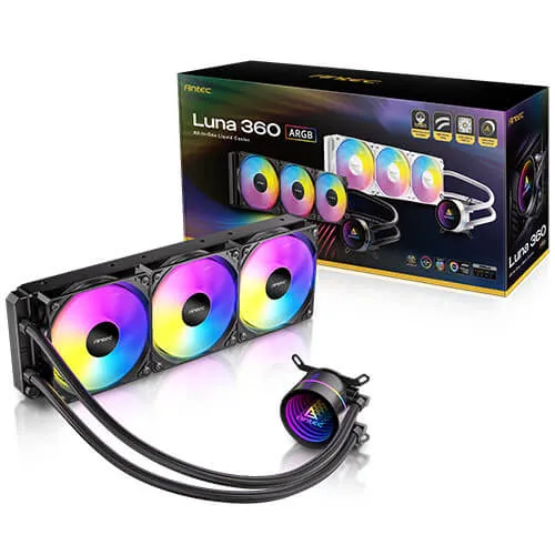 Antec LUNA 360 ARGB Black AIO Liquid Cooler (黑色, 2yr warranty)
