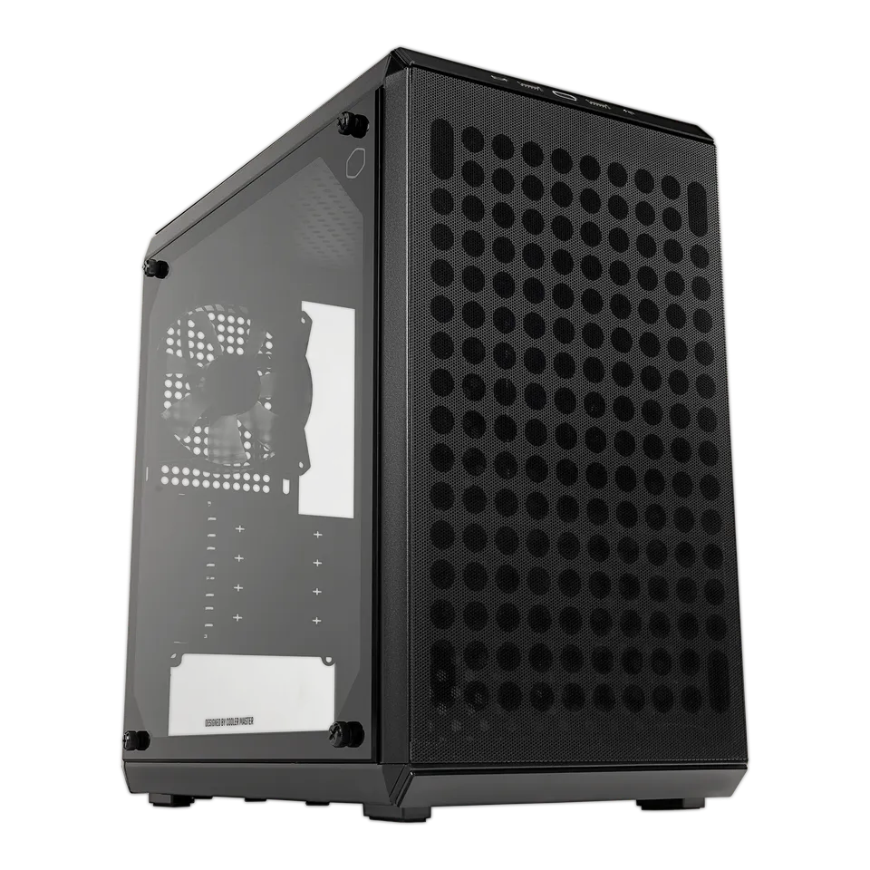 Cooler Master MasterBox Q300L V2 mATX Tower Case (黑色, 玻璃側板) Q300LV2-KGNN-S00