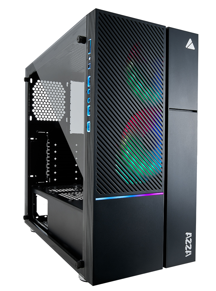 AZZA IRIS 330 ATX Gaming Tower Case (12cm DRGB Fan*2 included)