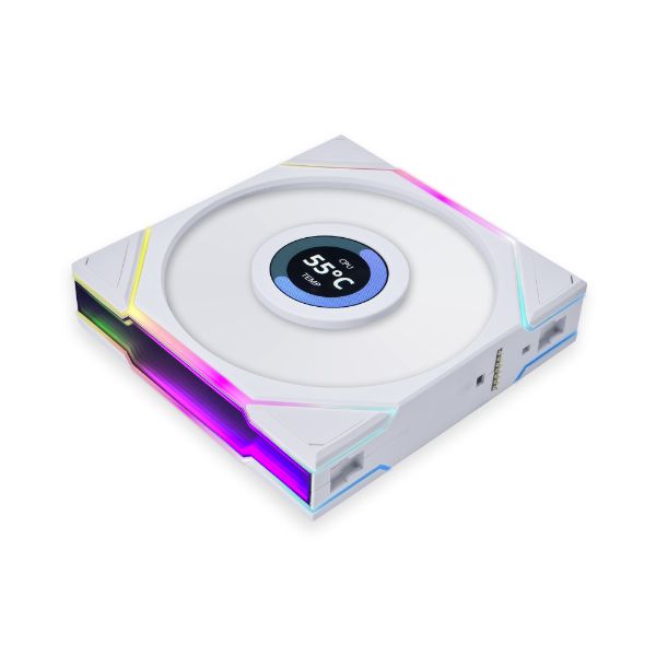 LIAN LI UNI FAN TL120 LCD 單件 白色 12cm CASE FAN (積木風扇, 1.6
