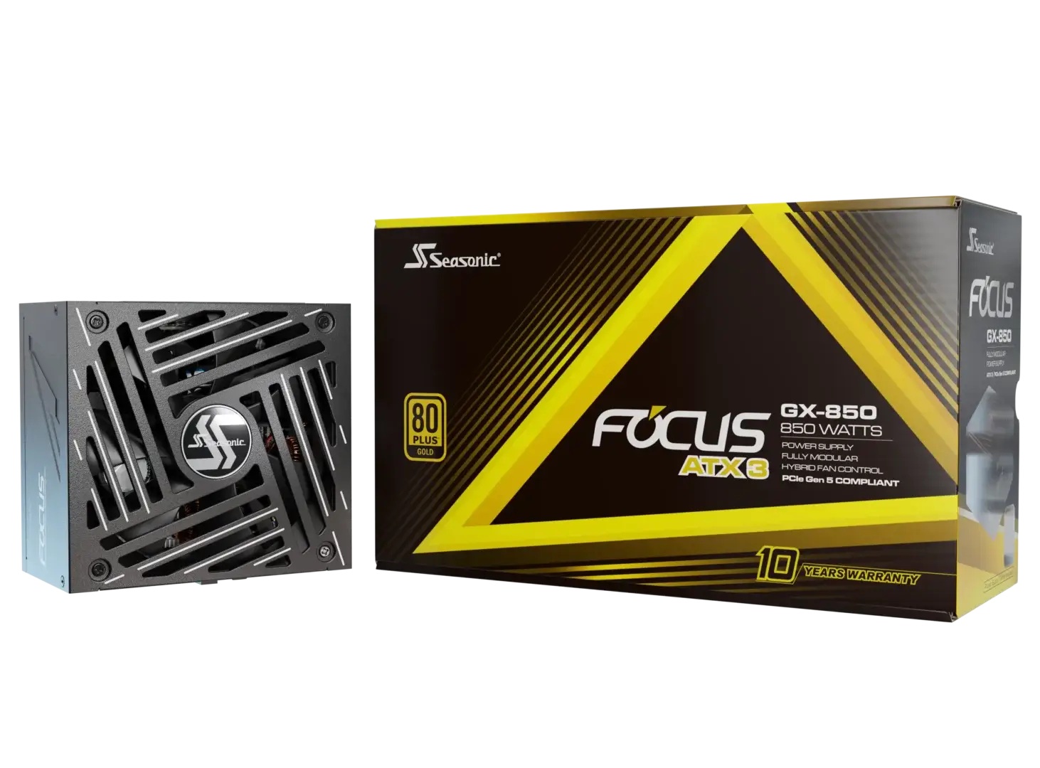 Seasonic Focus GX850 V4 (2024) ATX3.1 PCIE 5.1 850W Fully Modular Power Supply - 80 PLUS Gold (SRP-FGX851-A5A32SF)