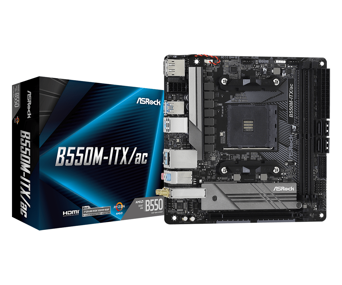 ASRock華擎 B550M-ITX/AC AM4 iTX Main Board