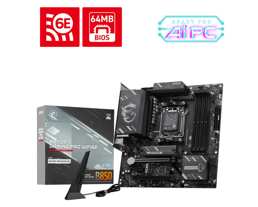 MSI微星 B850M GAMING PRO WIFI6E AM5 mATX MB