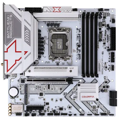 Colorful 七彩虹 BATTLE-AX B860M-WHITE WIFI V20 LGA1851 mATX MB (WiFi6, 白色)