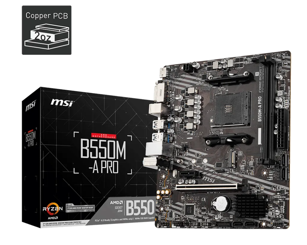 MSI微星 B550M-A PRO MATX AM4 MB