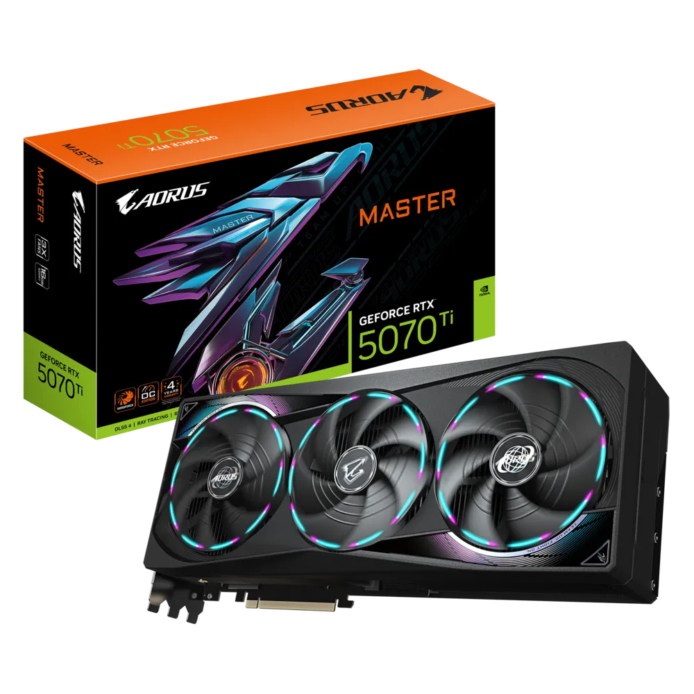 GIGABYTE 技嘉 AORUS GeForce RTX5070Ti MASTER 16G (GV-N507TAORUS M-16GD)
