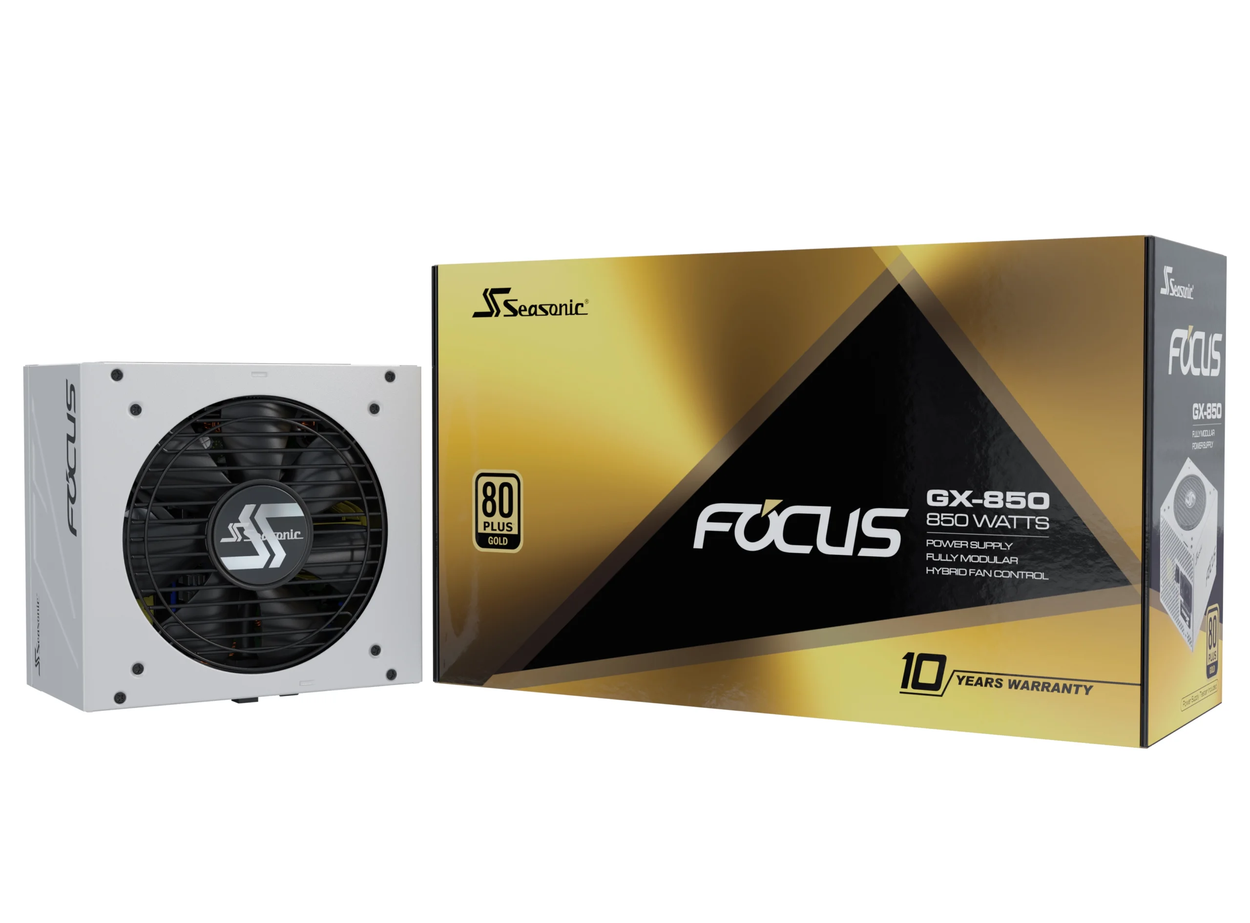 Seasonic Focus GX850 V4 白色 (2024) ATX3.1 PCIE 5.1 850W Fully Modular Power Supply - 80 PLUS Gold (SRP-FGX851-A5A32SF WHITE)