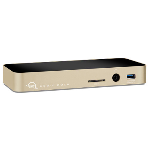 OWC USB-C USB3.1 Gen1 (5Gbps) Dock, 10-port , USB-A x4, USB-C x2, mini display port x1, SD card reader x1, gigabit LAN x1, 3.5mm audio input/output x1