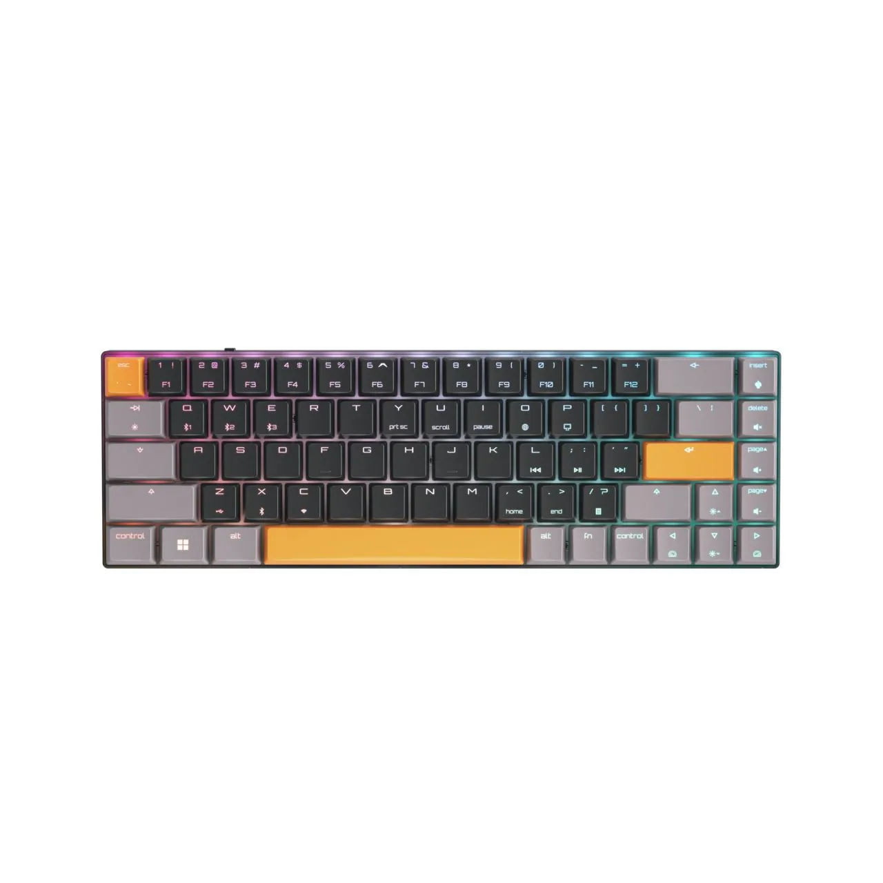 Cherry MX-LP 2.1 Compact Wireless RGB Gaming Keyboard (Black, Corded & 2,4GHz & Bluetooth, MX-Low Profile 2.1 Gaming)