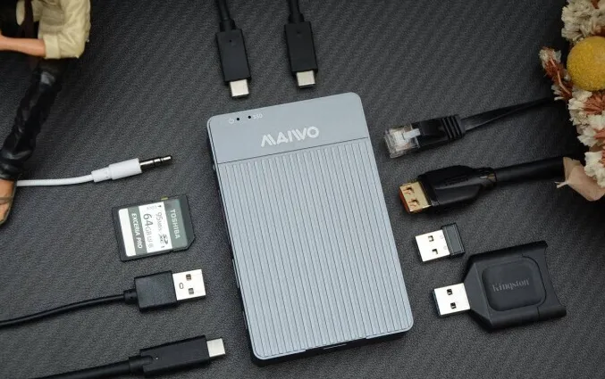 Maiwo KH1005 10 IN 1 Hub Expander and SSD Enclosure USB 3.2 Gen 10Gbps (HDMI, USB3.0, 1G Lan, PD100W, SD/TF reader)