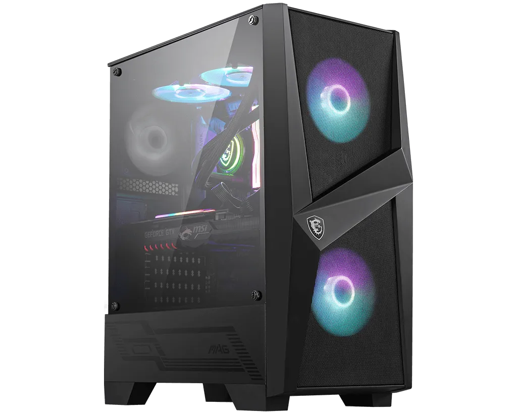 MSI微星 MAG FORGE 100R  ATX Gaming Case (玻璃側板, 120mm ARGB Fan*2, 120mm fan*1)