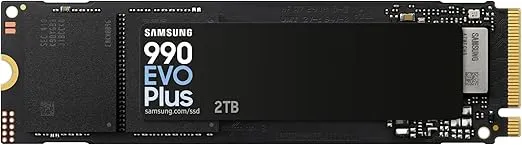 Samsung M.2 990 EVO PLUS 2TB MZ-V9S2T0BW 2280 NVMe2.0 PCIe Gen4 TLC SSD (R:7250, W:6300MB/s)***請保留包裝, 以便日後保養