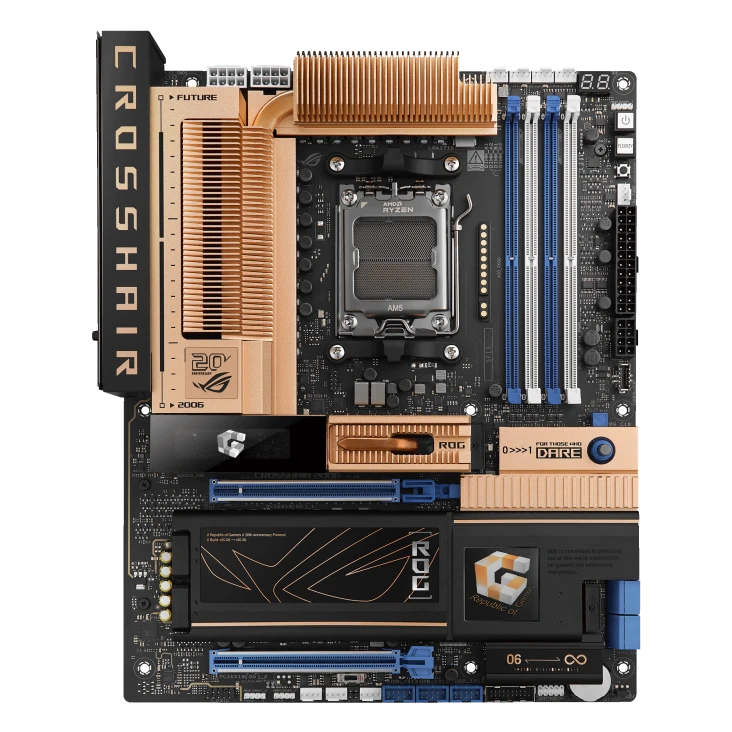ASUS華碩 ROG CROSSHAIR 2006 X870E ATX MB (10G LAN+5G LAN, WIFI 7, 復刻電競主機板)