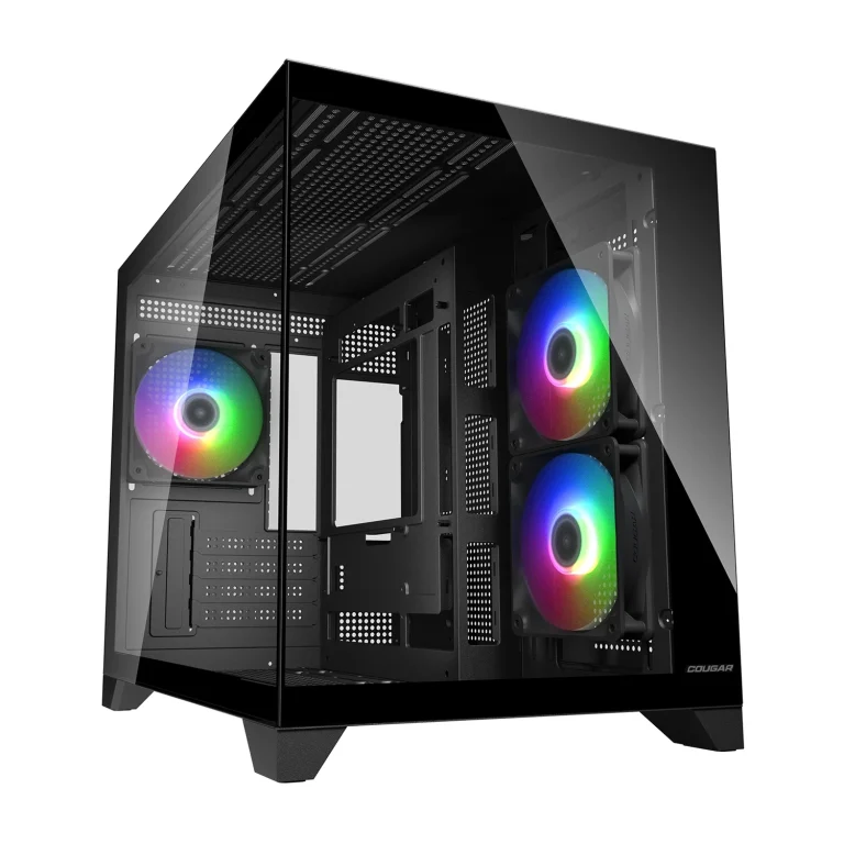 Cougar FV150 MINI RGB  全景 mATX Case (黑色, 預裝120mm ARGB Fan x3, 4711649770297)