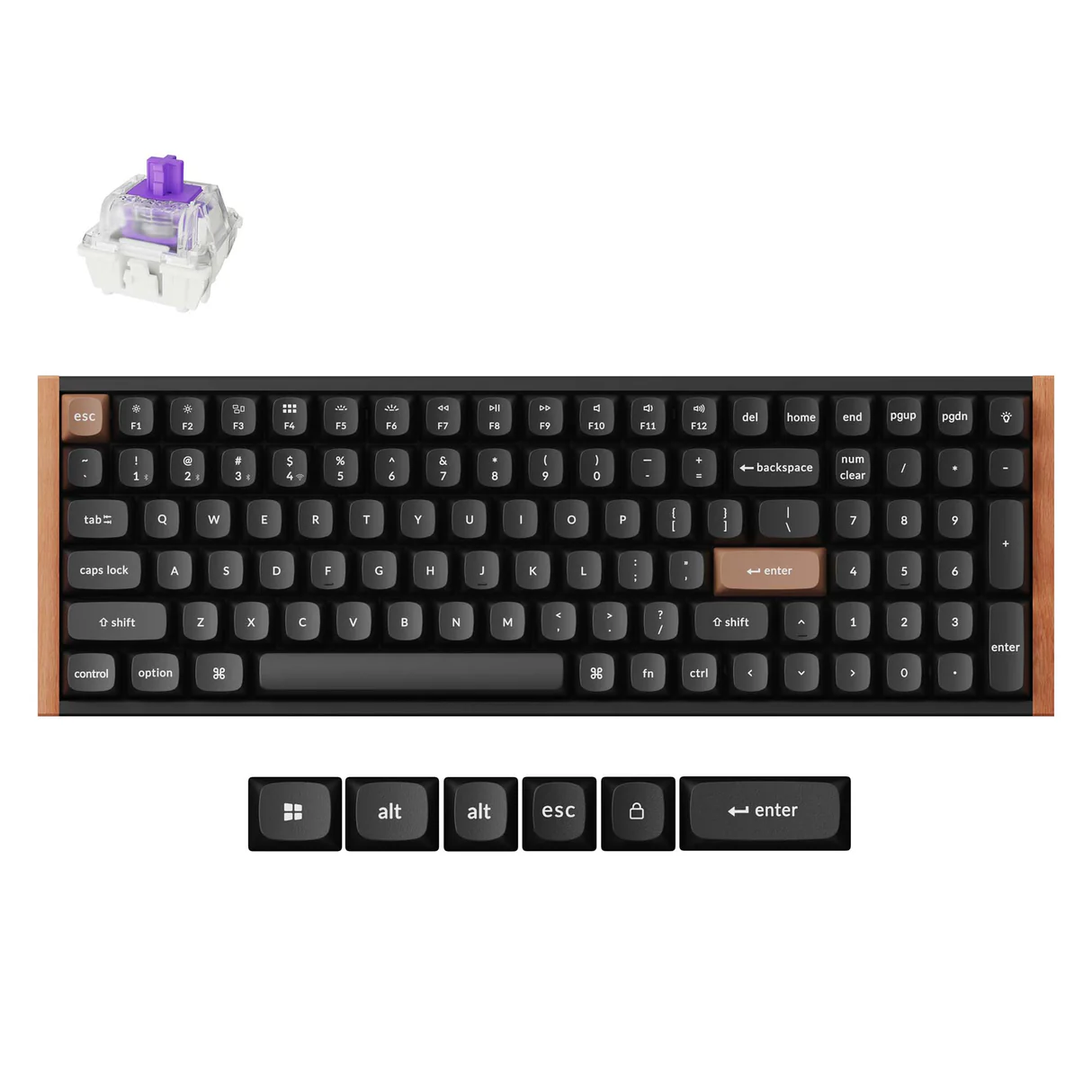 Keychron K4 HE Wireless Magnetic Switch Custom Keyboard (Black, Double-Rail Magnetic Nebula Switch, K4H-F1)