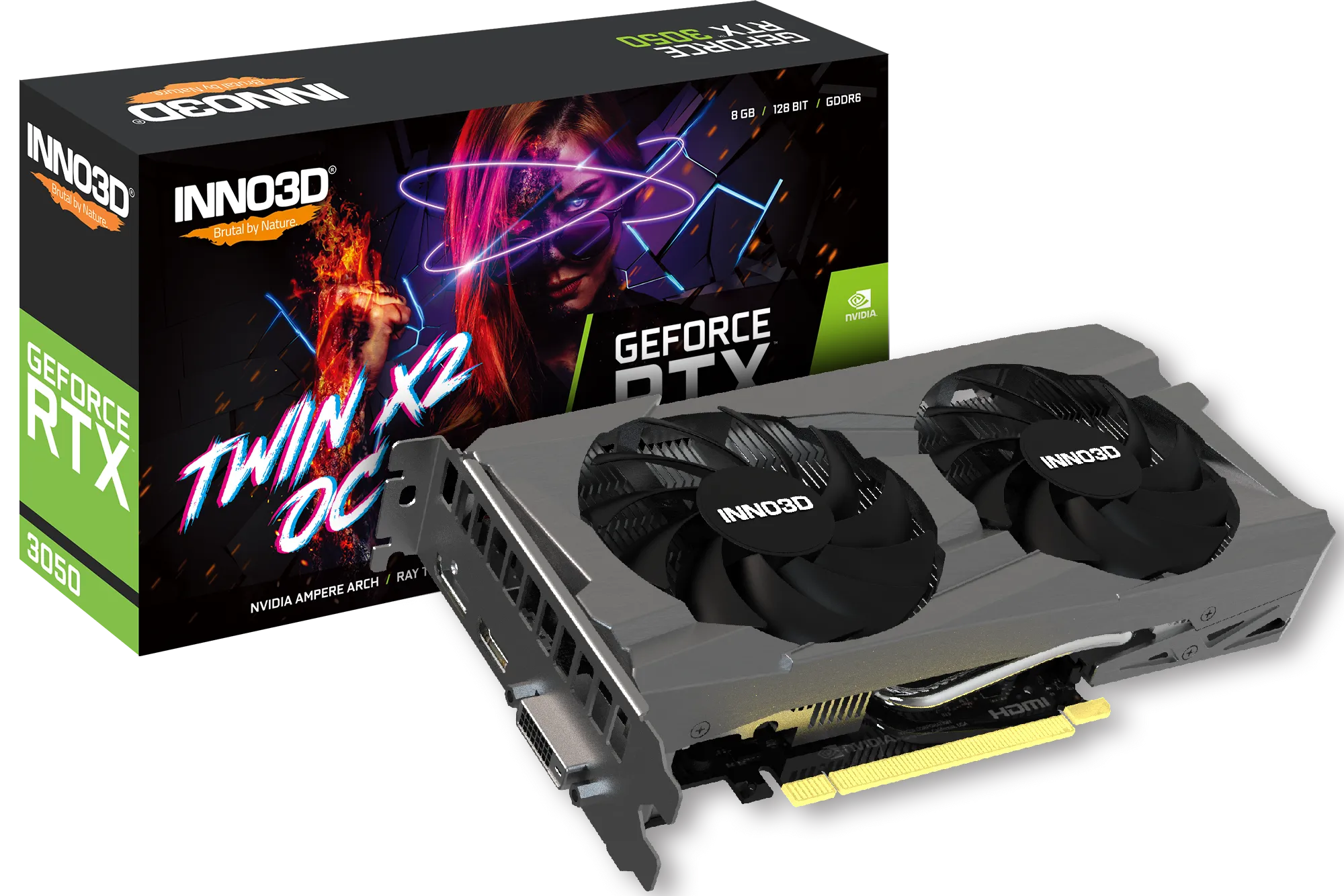 Inno3D RTX3050 TWIN X2 8GB GDDR6 DP*3,HDMI