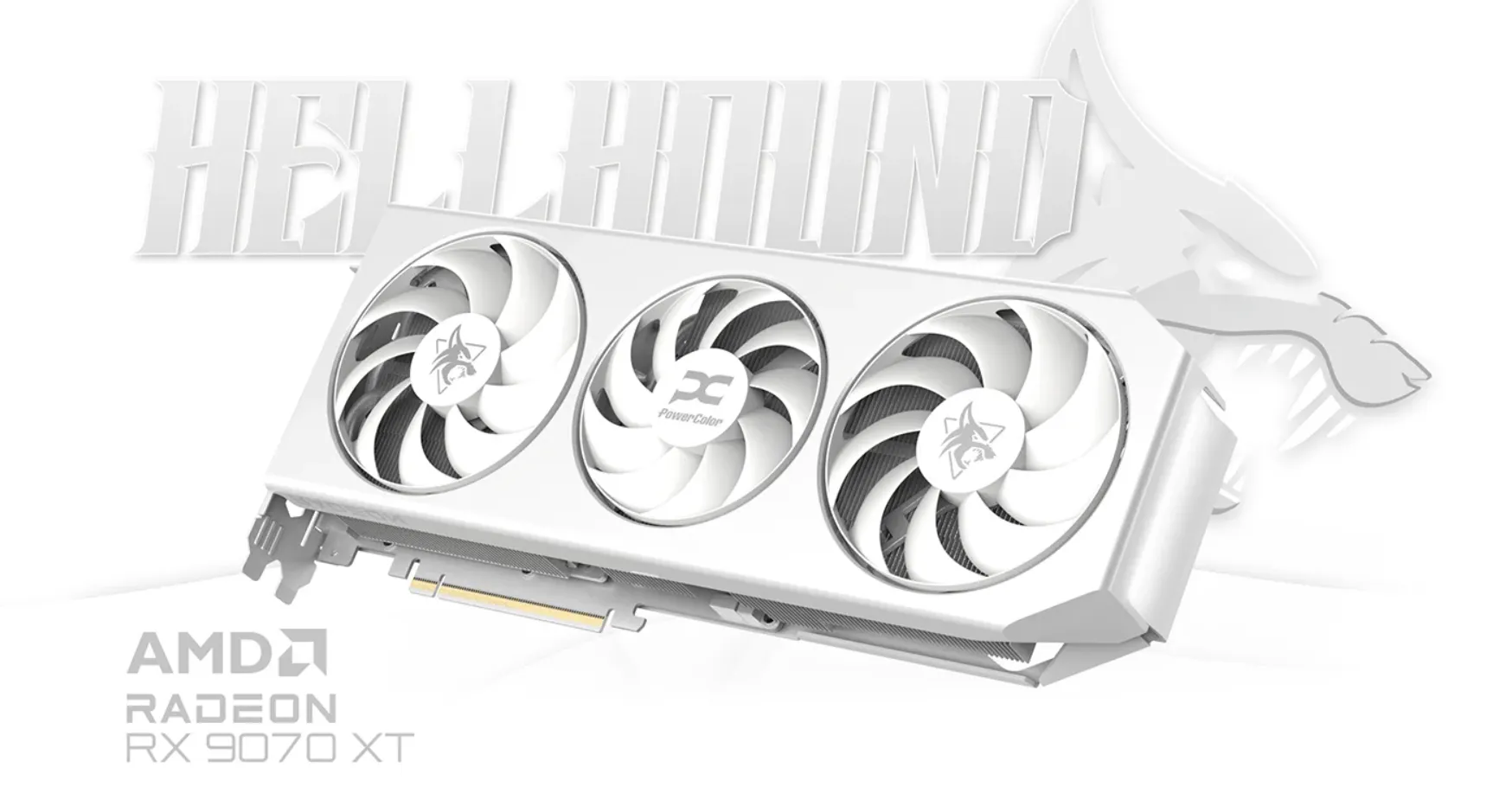 PowerColor HELLHOUND WHITE RX9070XT 16GB GDDR6 (RX9070XT 16G-L/OC