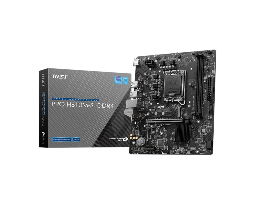 MSI微星 PRO H610M-S DDR4 mATX MB, LGA1700