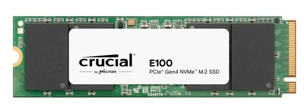 Crucial M.2 E100 1TB PCIe Gen4 2280 M.2 SSD (R/W 5000/3000MB/s CT1000E100SSD8)