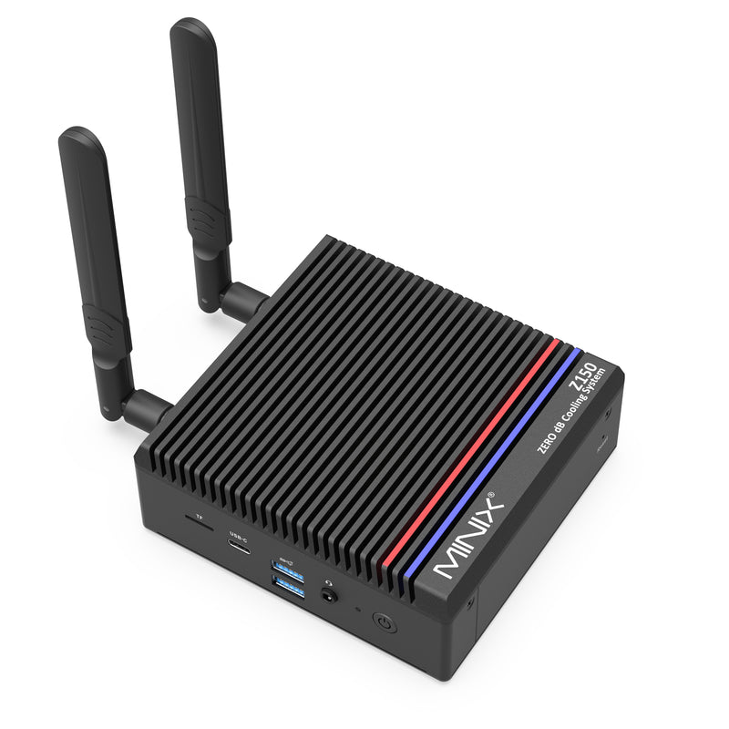 MINIX Z150-0dB Fanless Mini PC, Intel N150 CPU, 16GB RAM, 512GB SSD, HDMI*2,2.5G LAN,WIFI 6E, BT, Win11Pro(MIN-NEO-Z150-0dB(512GB))