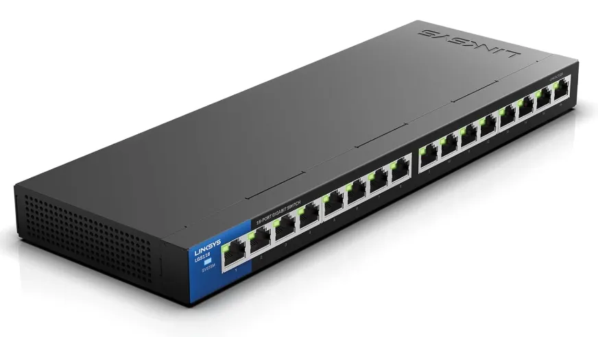 Linksys SMB LGS116P-AP 16port Unmanaged PoE+ Switch (8port PoE+, 80W)
