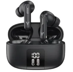 Verbatim TruSound Bluetooth Black Earbuds with Hybrid ANC (BT 6.0, USB-C Charge, 30199)
