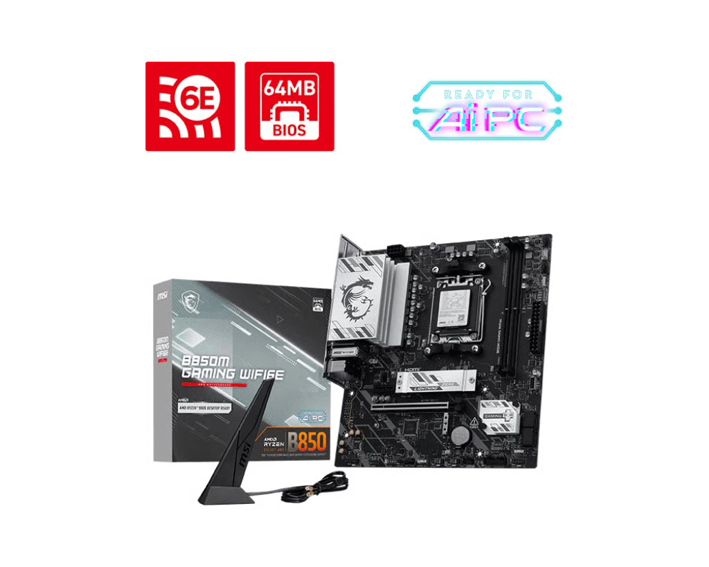 MSI微星 B850M GAMING WIFI6E AM5 mATX MB