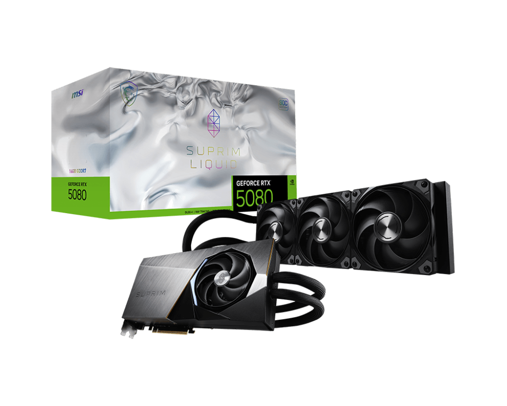 MSI微星 RTX5080 16G SUPRIM LIQUID SOC 16GB GDDR7