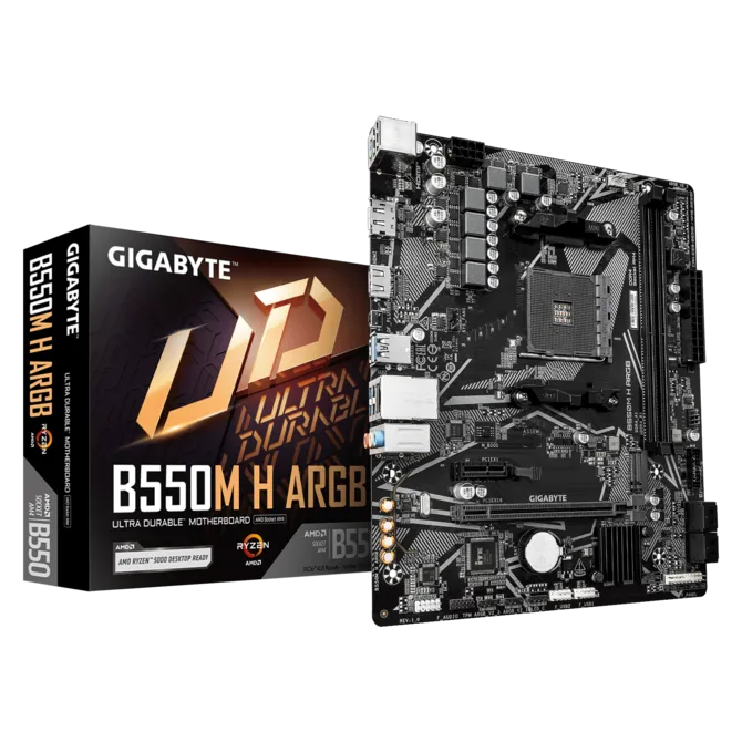 GIGABYTE技嘉 GA-B550M H ARGB AM4 mATX MB