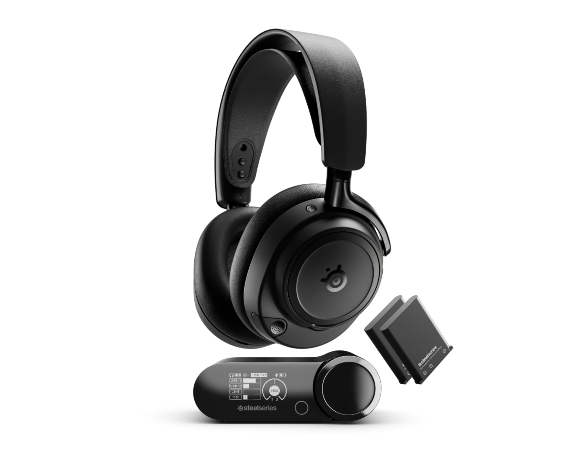 SteelSeries Arctis Nova Elite Hi-Res ANC Wireless Headset (Obsidian, 2.4G/BT/USB, 380g, 61661)