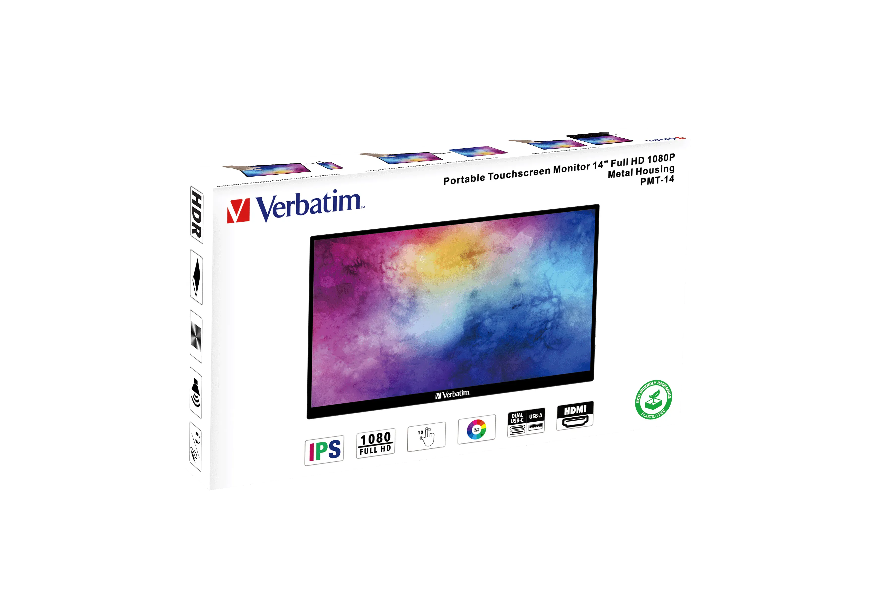 Verbatim Portable Touchscreen Monitor Full HD 1080p 17.3” Metal Housing #49593
