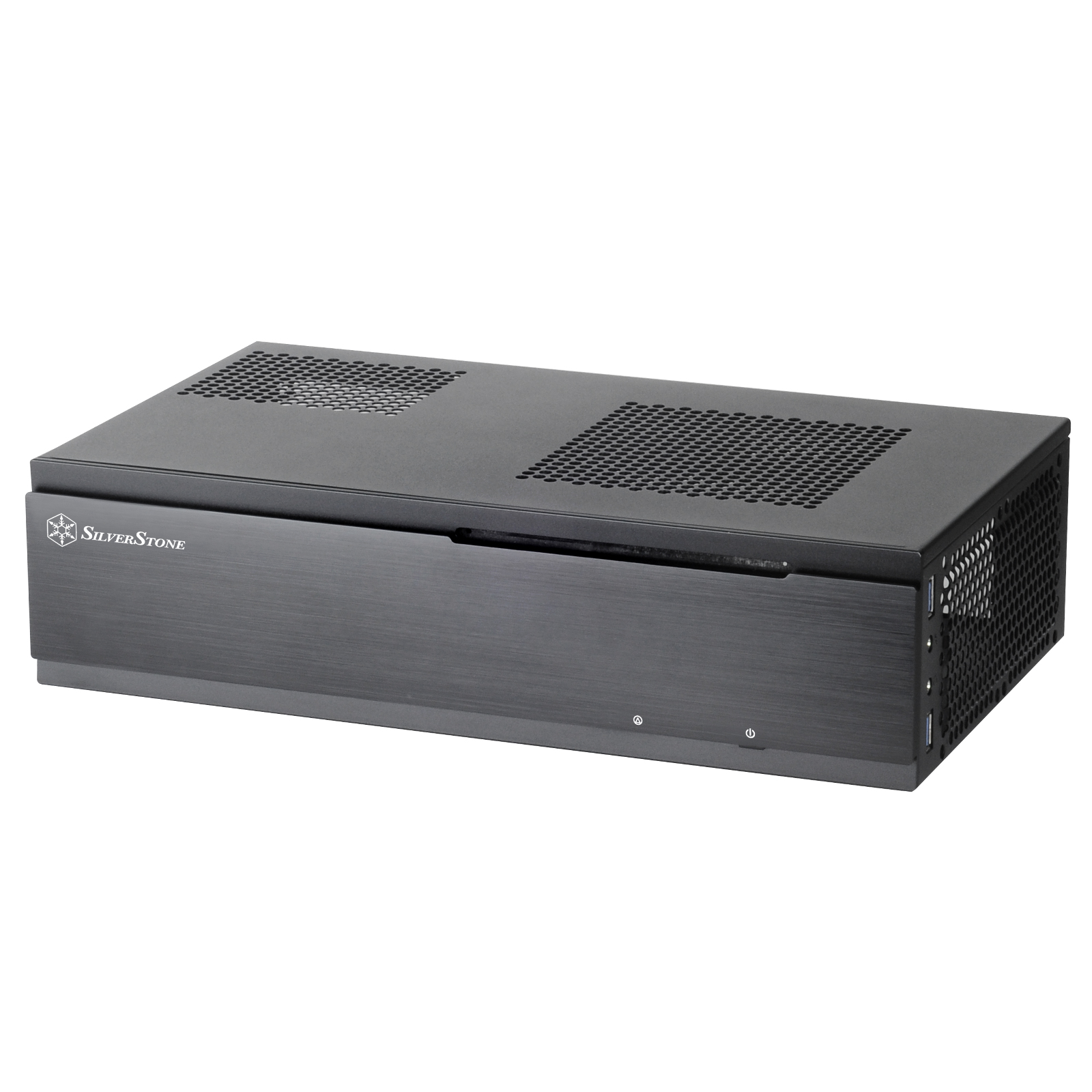 Silverstone SST-ML06B Black Slim HTPC USB3.0,Mini-iTX,Case(鋁合金髮絲紋面板)