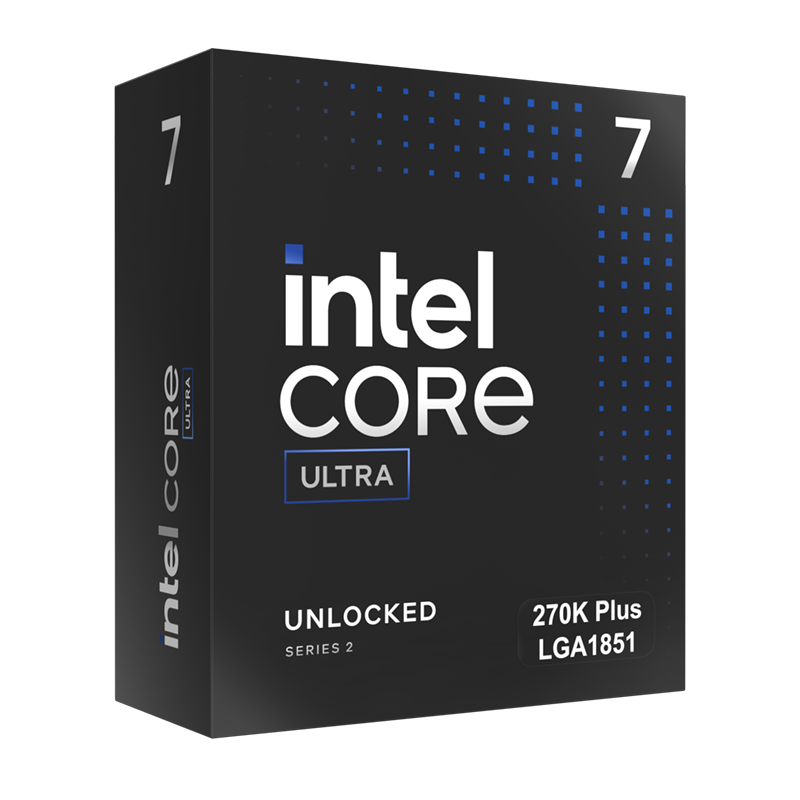 Intel Core Ultra 7 270K Plus CPU (Box, 24Core(8P+16E) 24Threads, 3.2/5.5GHz, 40M Cache ,125W TDP, LGA1851)