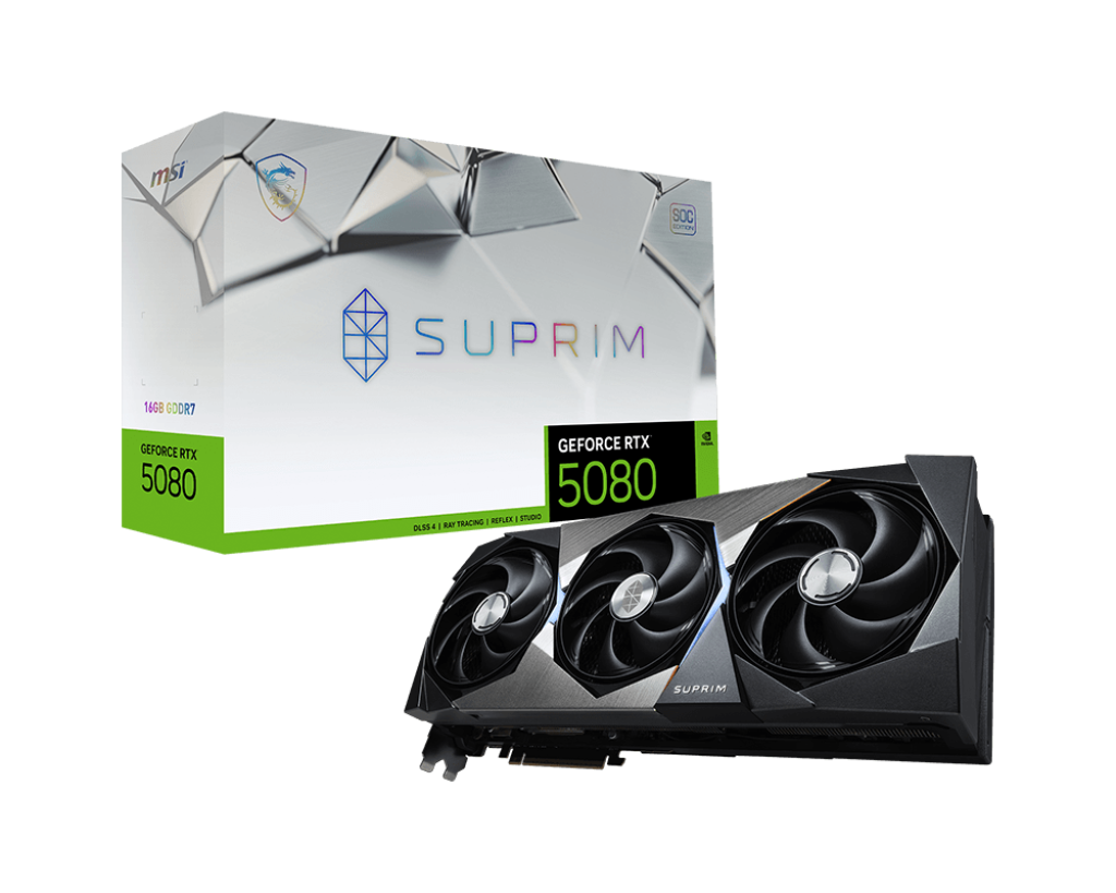 MSI微星 RTX5080 16G SUPRIM SOC 16GB GDDR7