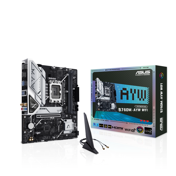 ASUS華碩 B760M-AYW WIFI DDR5 LGA1700 mATX Main Board
