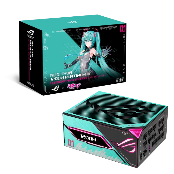 ASUS華碩ROG Thor 1200W Platinum III Hatsune Miku 初音Edition ATX3