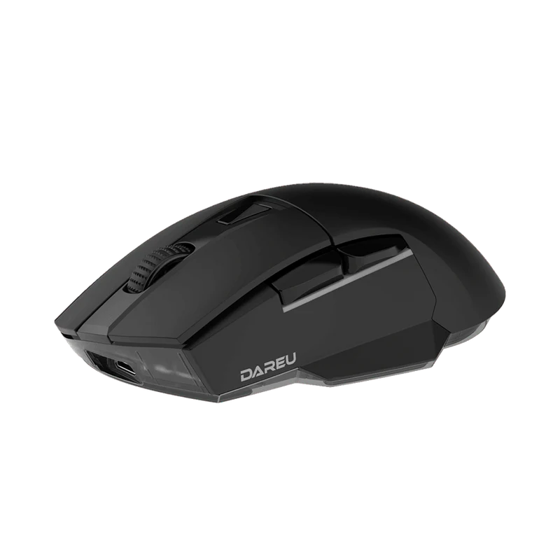 DAREU達爾優 A955 Wireless Gaming Mouse with Charging Dock (黑色, 2.4G/BT/Wired, 6 Button, HUANO switch)