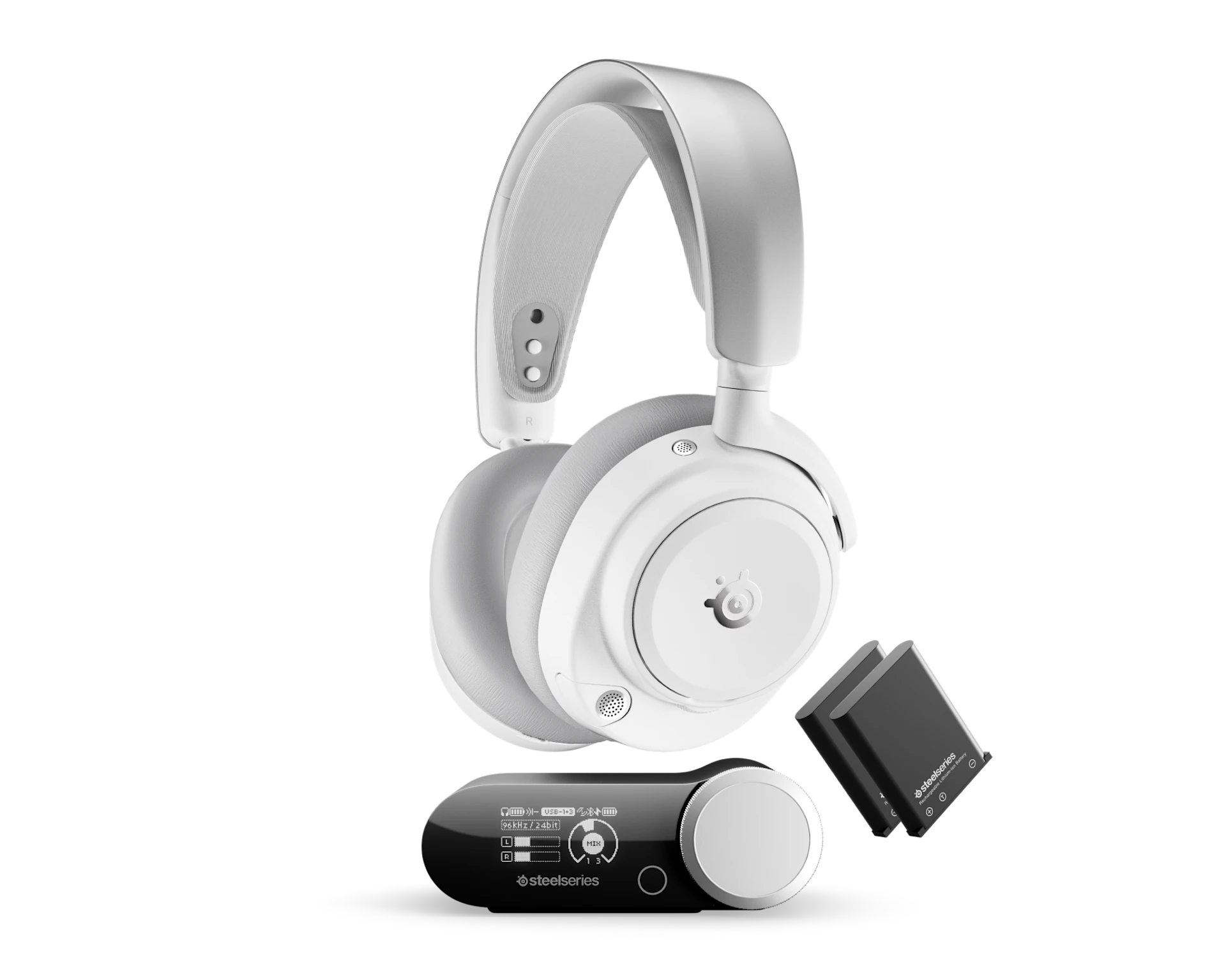SteelSeries Arctis Nova Pro Omni Hi Res ANC 電競耳機 (白色, 96kHz/24Bit, OmniPlay, ClearCast Pro, 61722)