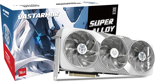 VASTARMOR瀚鎧 Radeon RX9070XT 16GB GDDR6 Super Alloy White 超合金白色 (AH-9070XT16TC5BRW7R)